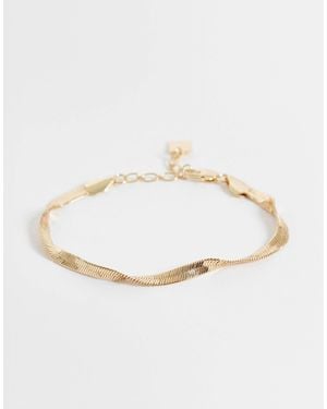 ASOS Bracelet With Twisted Chain Detail - White