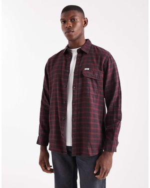 Wrangler Chemise à manches longues en flanelle à carreaux - rouge/noir - Violet