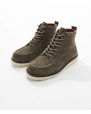 Jack & Jones Suede Lace Up Boot - Brown