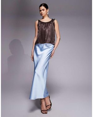 River Island Satijnen Maxi Rok - Paars