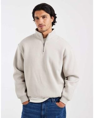 Cotton On 1/4 Quarter Zip Fleece - Natural