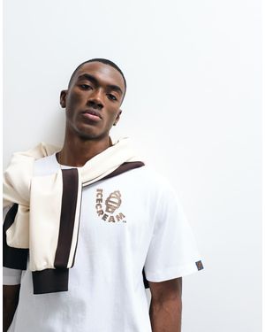 ICECREAM Waffle Cone Back Print T-shirt - White