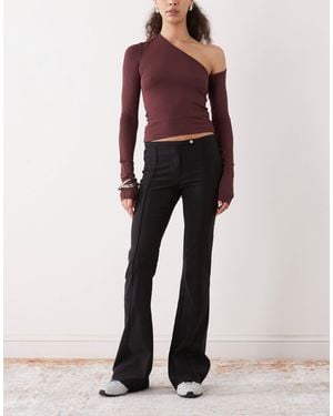 Monki Flared Tailored Pants - Multicolor