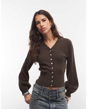 Monki Cardigan Aderente Compatto - Nero