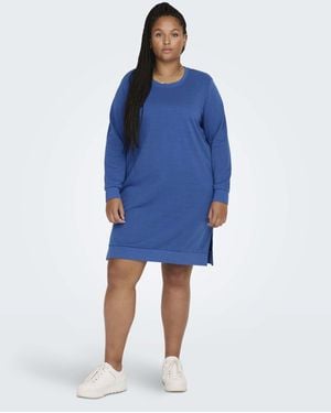 ONLY – sweatshirtkleid - Blau