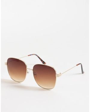 New Look Oversized Metal Sunglasses - White