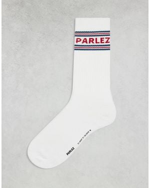 Parlez Sokken Met Intarsia Logo - Wit