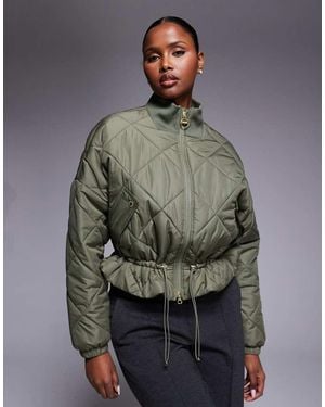 Barbour Pagan Cinched Quilted Jacket - Grey