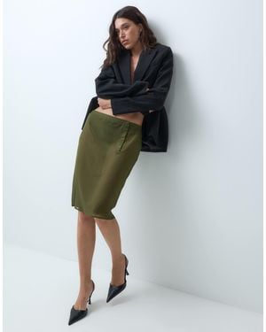 Motel Bintuni Sheer Midi Skirt - Green