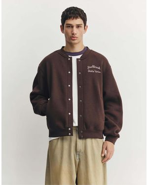 Pull&Bear – college-jacke - Braun