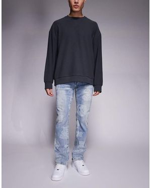 TRUE RELIGION Ricky Straight Leg Printed Jean - Blue
