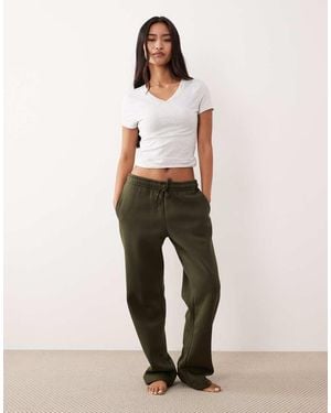 Gina Tricot Pantalones De Chándal Sueltos De Pernera Recta - Neutro