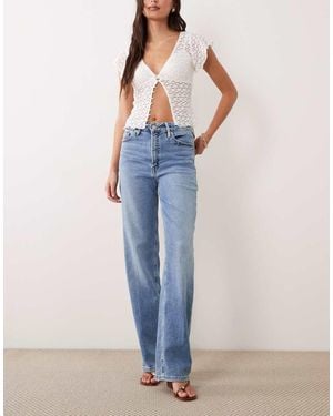 GOOD AMERICAN Good Waist Soft Tech True Straight Jeans - Blue