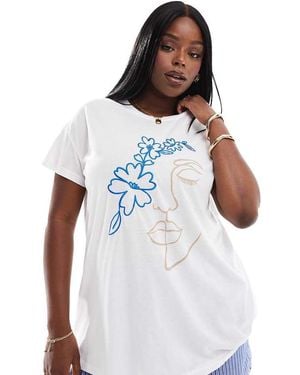 Yours Face Printed T-Shirt - White