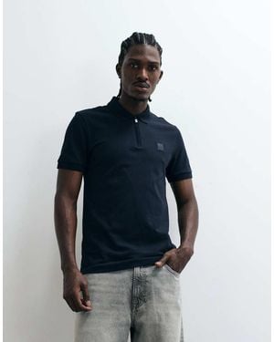 BOSS Passenger Slim Fit Pique Polo Shirt - Blue