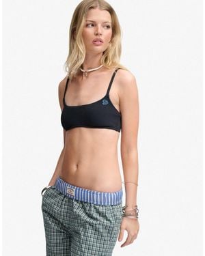 Superdry – sd&co – bustier-bikinioberteil - Blau