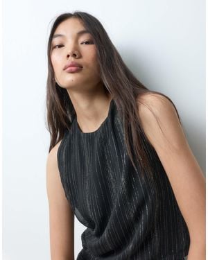 Mango Teen Sleeveless Embellished Top - Black