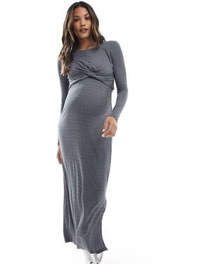 Mama.licious Mamalicious Maternity Jersey Ribbed Skirt - Blue