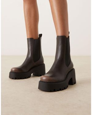 ASOS Rae Chunky Heeled Chelsea Boots - Black