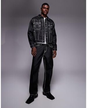 TRUE RELIGION Bobby Baggy Flap Pocket Jeans Co-Ord - Black