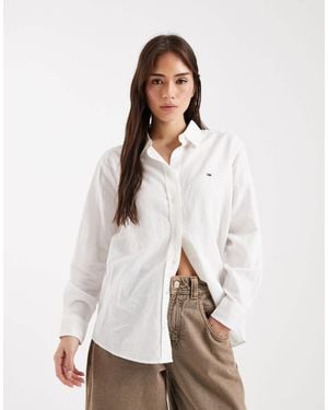 Tommy Hilfiger Relaxed Fit Linen Shirt - Natural