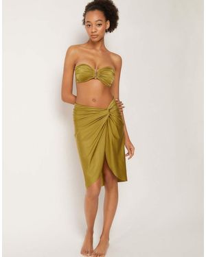 Calzedonia Pareo Skirt Shiny Satin - Yellow