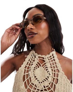 A.Kjærbede Macy Narrow Sunglasses - Brown