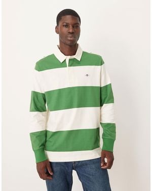 GANT Striped Rugby Polo - Green