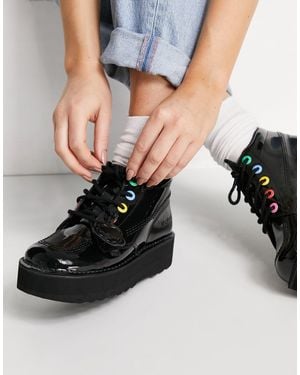 Kickers Kick Hi Stack Chunky Boots - Black