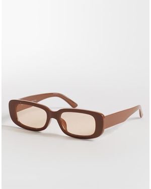 A.J. Morgan Callie Rectangular Sunglasses - Brown