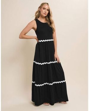 Long Tall Sally Tiered Maxi Dress - Black