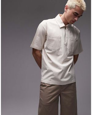 Dickies Western Ranch Quarter Zip Shirt - Grey