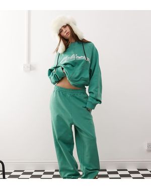 Collusion Oversized jogger Co-ord With Embroidery - Green