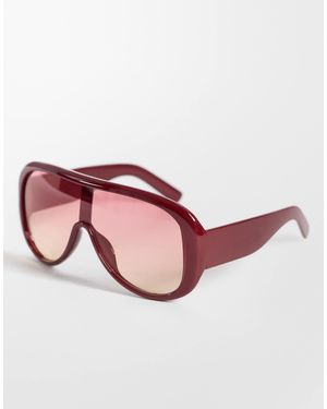Kaiia – exklusive, breite pilotensonnenbrille - Pink