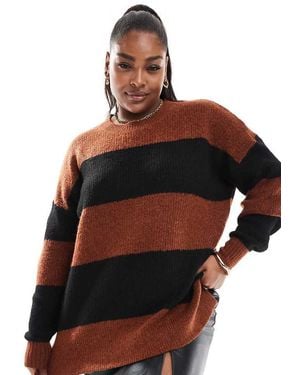 Yours Stripe Jumper - Black