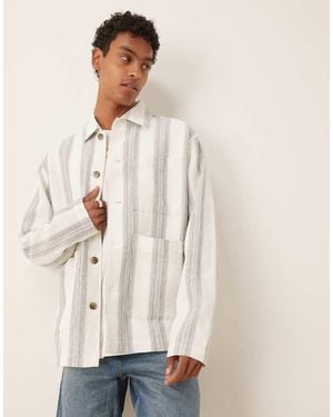 SELECTED 100% Cotton Waffle Overshirt - Natural