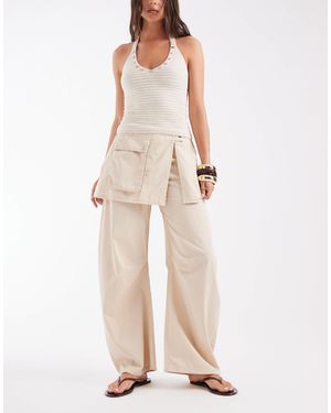 ASOS Casual Utility Skirt Trousers - Natural