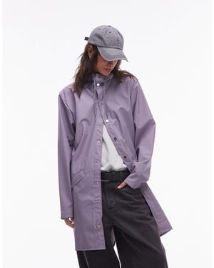 Rains 12020 Waterproof Long Jacket - Purple
