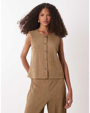 Jdy Gilet Met Textuur - Bruin