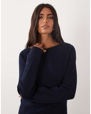 Mango Trui Met Boothals - Blauw