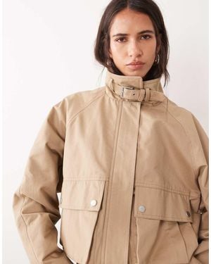 ASOS Utility Trenchjack Met Korte Lengte Uit De Jaren 80 - Naturel