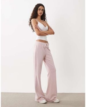 Cotton On Pantalones De Chándal Rosa Pastel De Corte Acampanado Y Talle Bajo