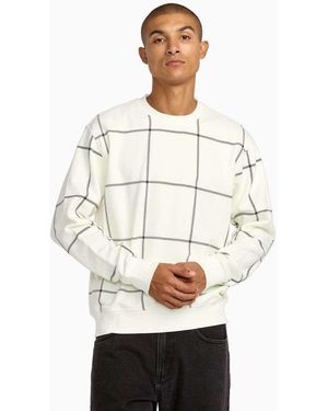 RVCA Vacancy Window Pane Sweatshirt - Natural