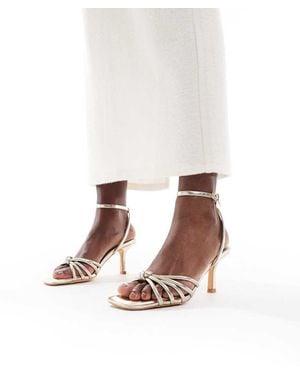 New Look Knot Detail Heeled Sandal - White