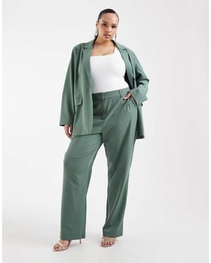 Vero Moda Straight Leg Tailored Trouser Co-ord - Green