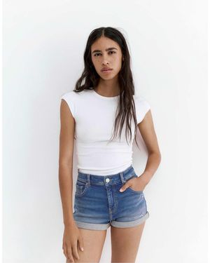 Pull&Bear – jeansshorts - Blau