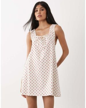WeWoreWhat Babydoll-Jurk - Naturel