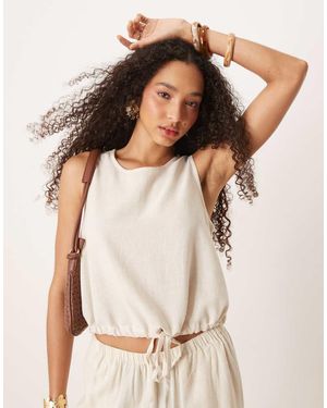 River Island Top Senza Maniche - Marrone