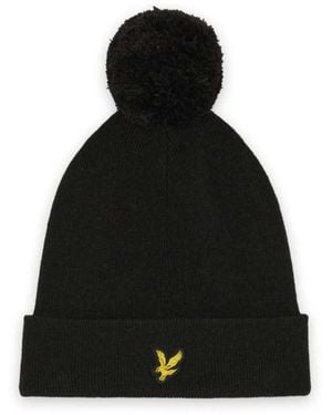 Lyle & Scott Headwear Golf Bobble Hat - Black