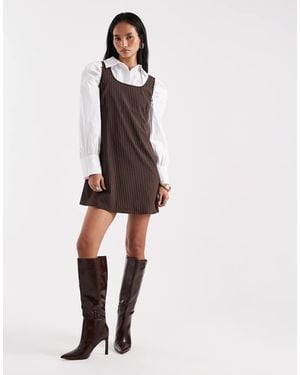 Pieces Tailored Mini Dress - Brown